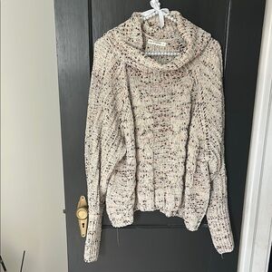 Moon & Madison Cream Cowl Neck Sweater